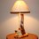 Western Juniper Table Lamp with Glass Shelf