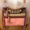 Coral/Brown/Cream Wool and Leather Classic Cross-body Purse